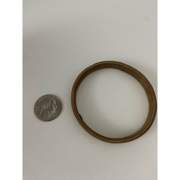 vintage metal bracelet gold tone - Picture 3 of 4